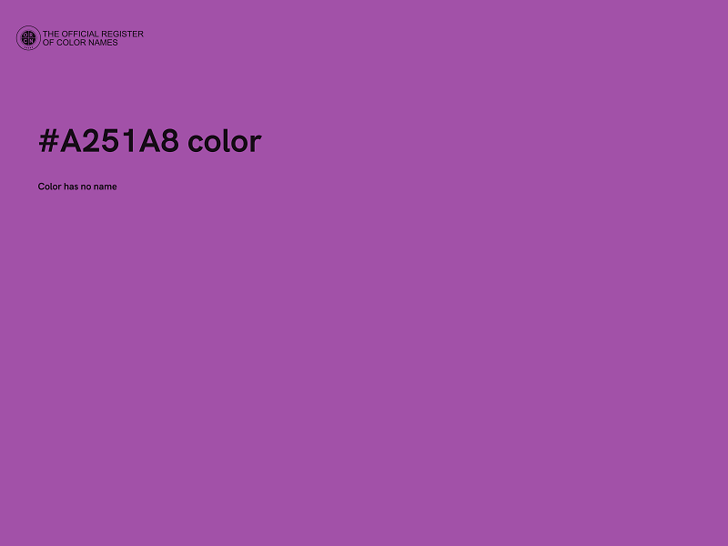 #A251A8 color image