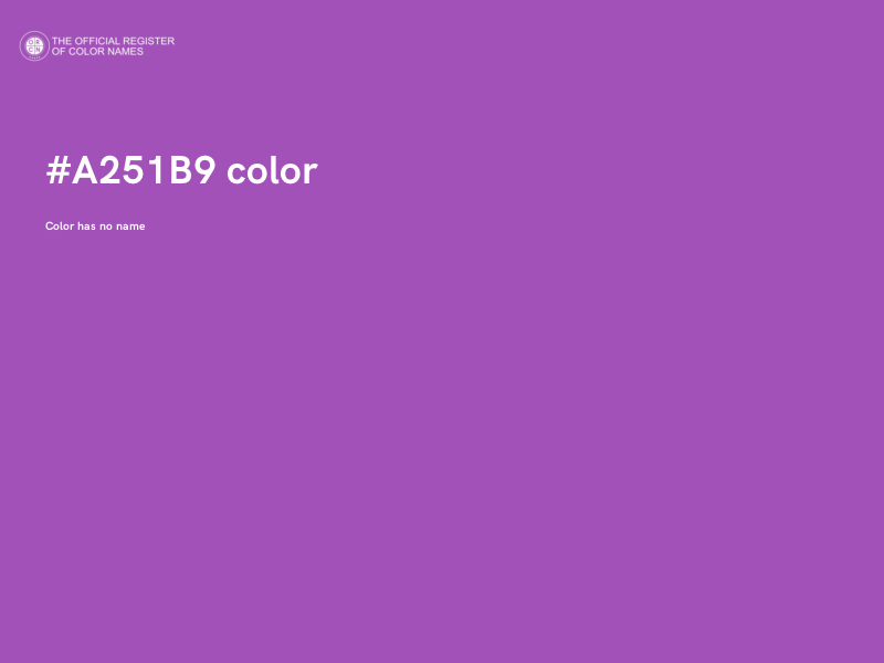 #A251B9 color image