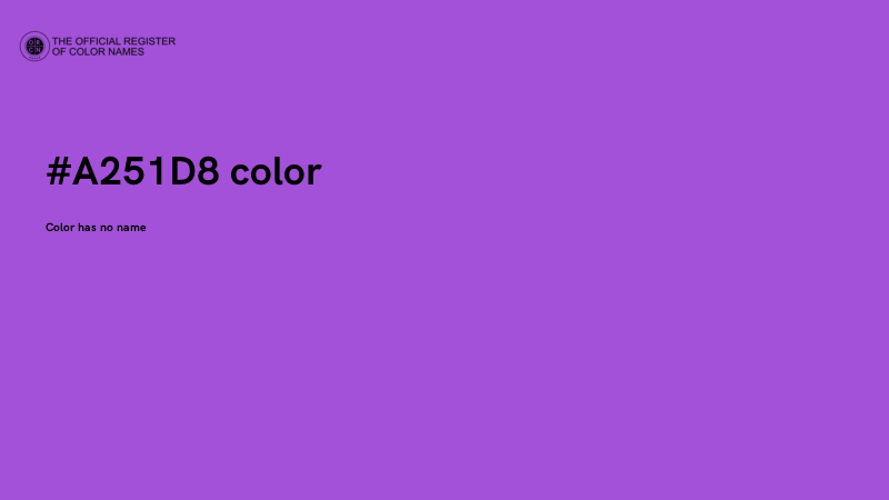 #A251D8 color image