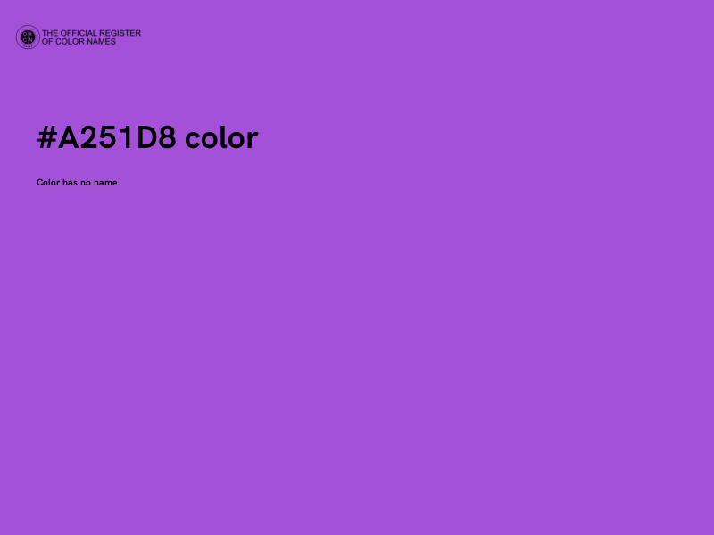 #A251D8 color image