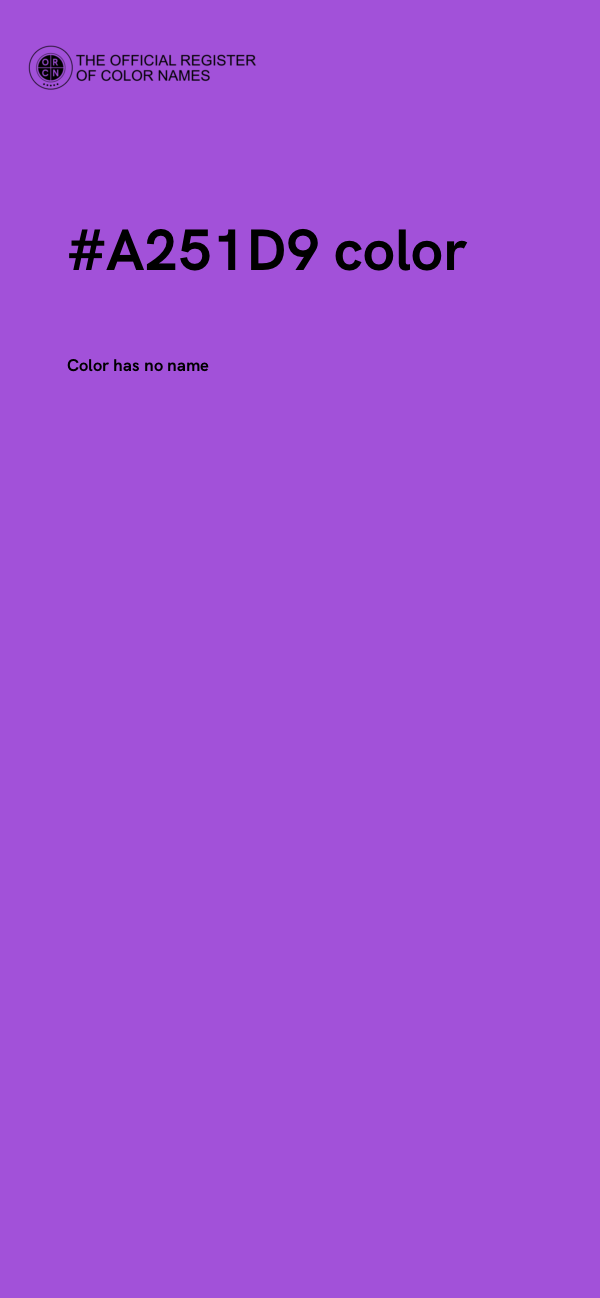 #A251D9 color image