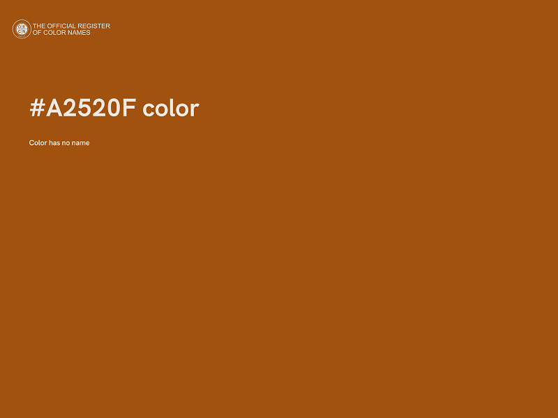 #A2520F color image