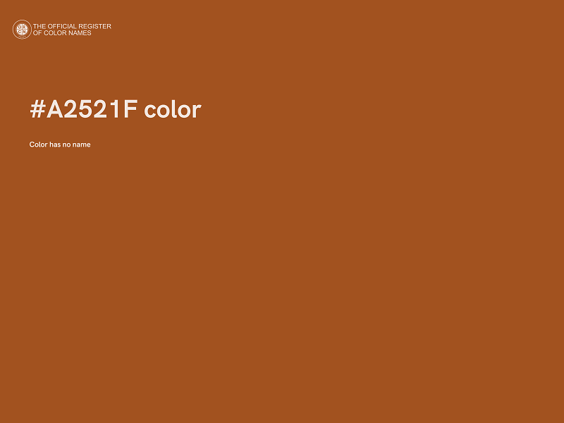 #A2521F color image