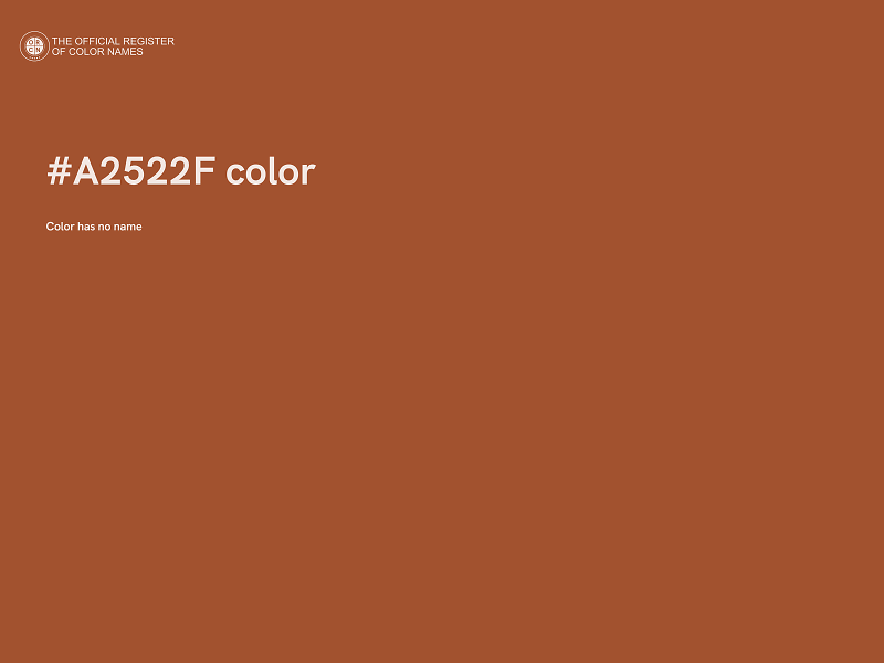#A2522F color image
