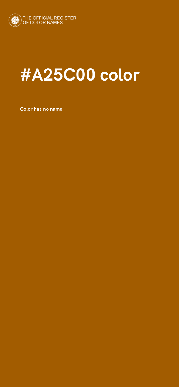 #A25C00 color image