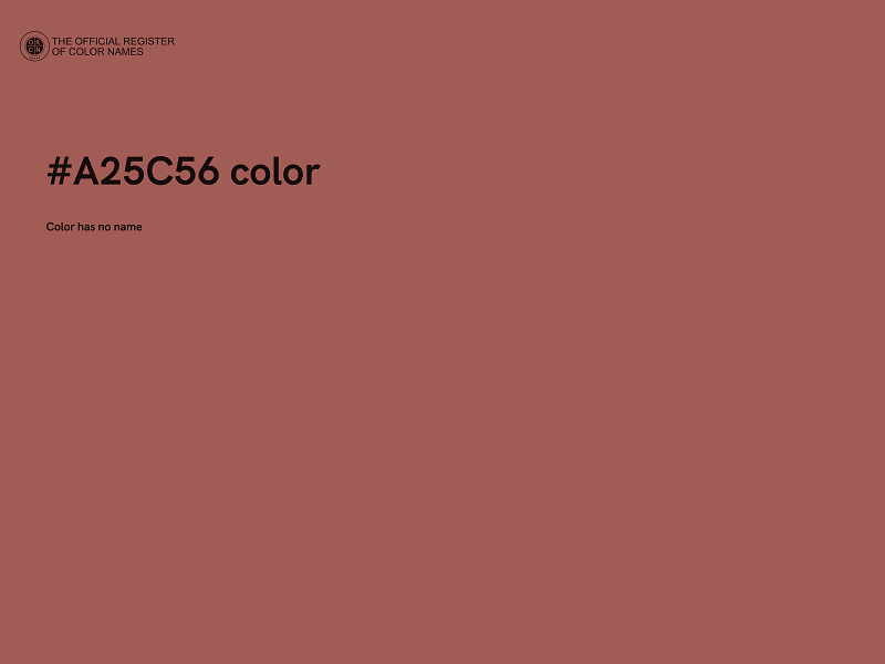 #A25C56 color image