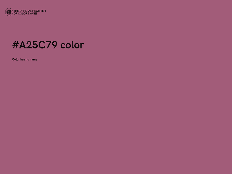 #A25C79 color image