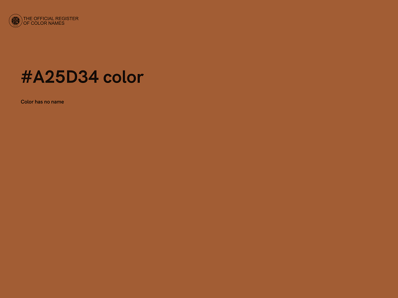 #A25D34 color image