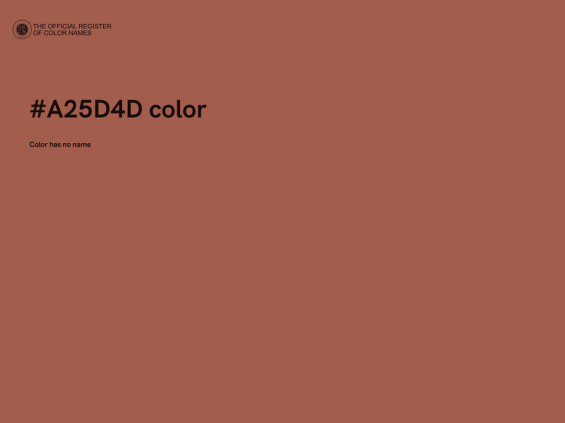#A25D4D color image