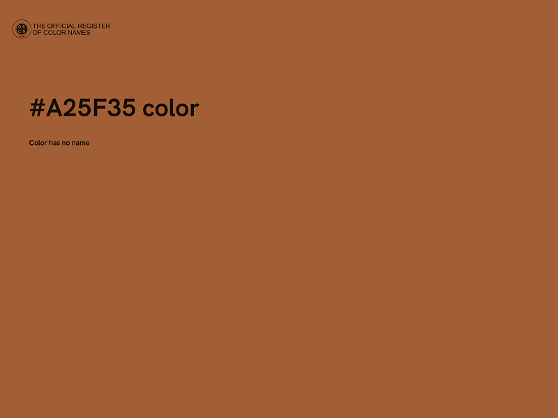 #A25F35 color image