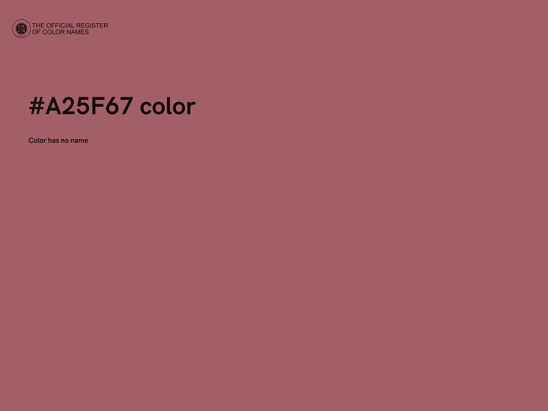 #A25F67 color image