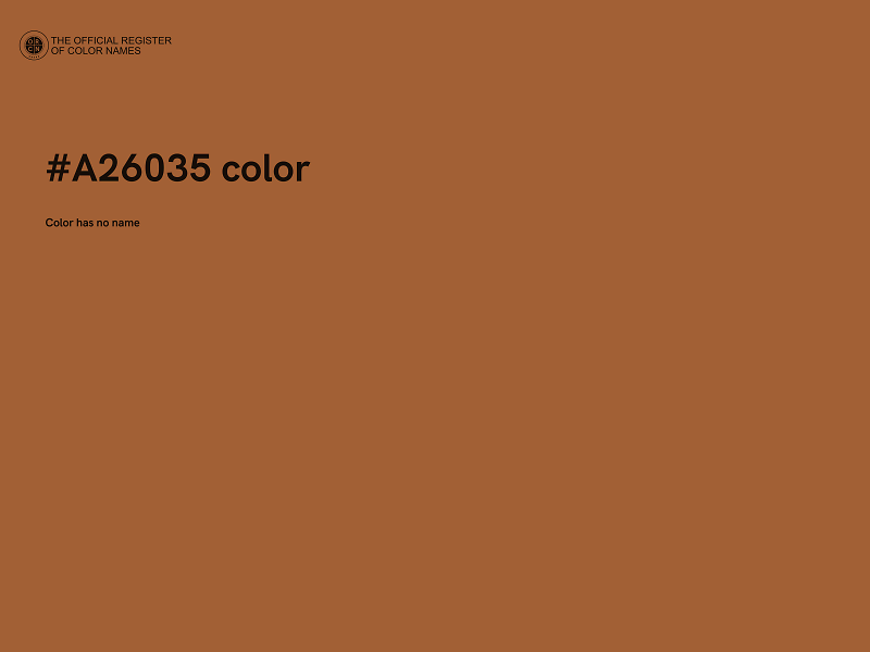 #A26035 color image