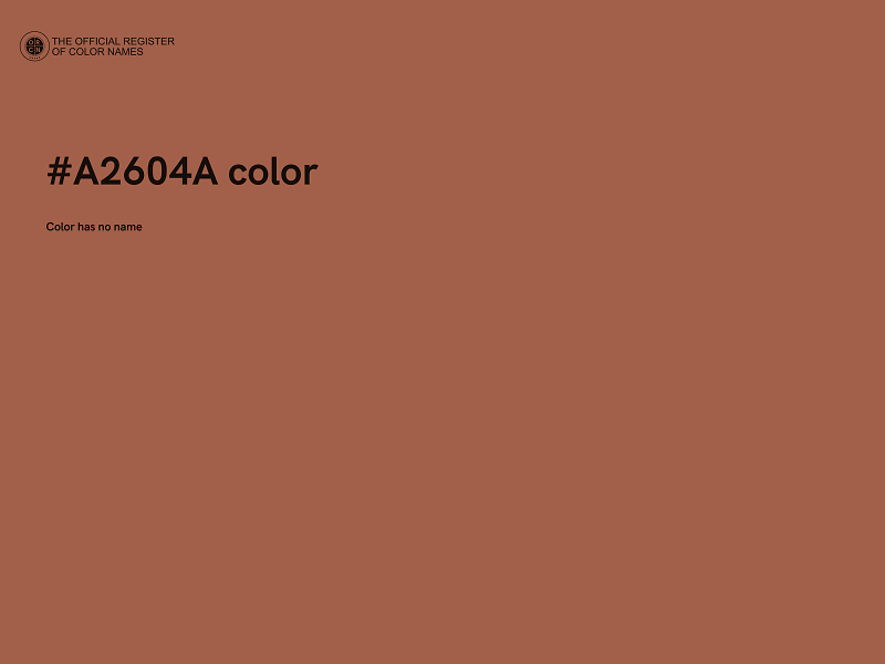 #A2604A color image