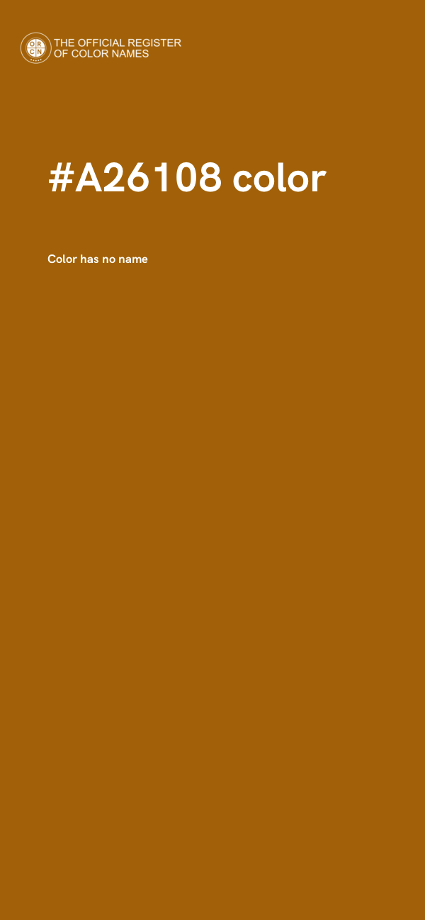 #A26108 color image
