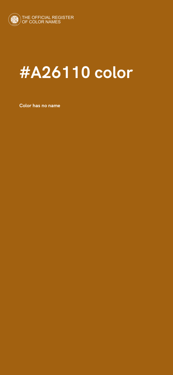 #A26110 color image