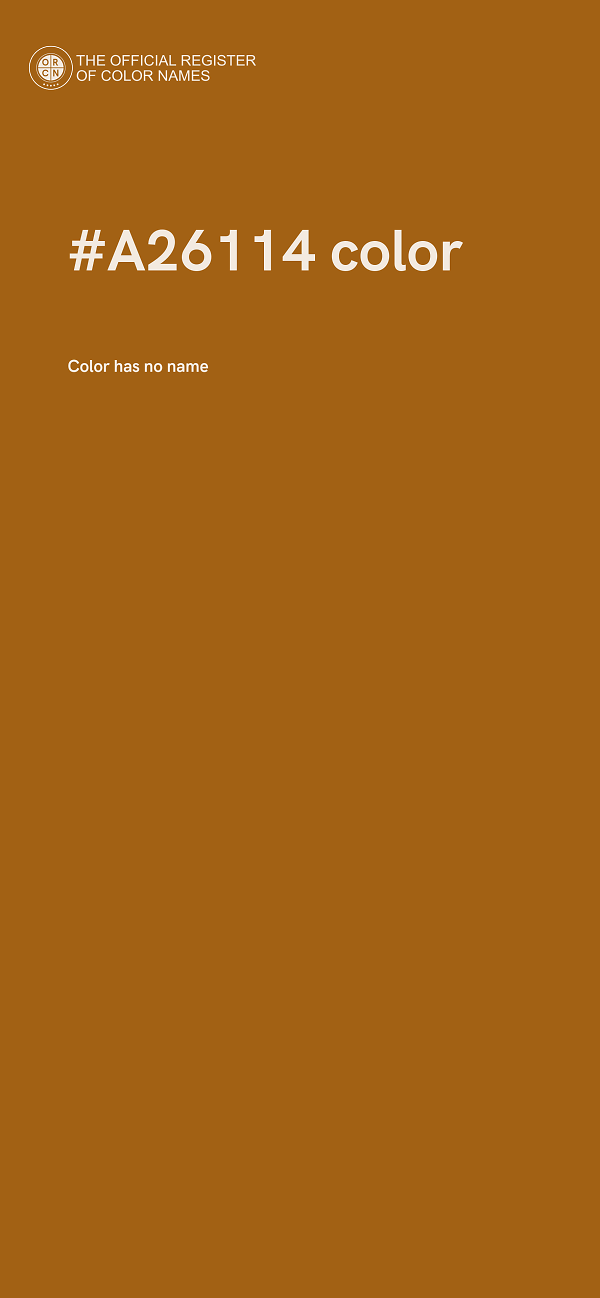 #A26114 color image