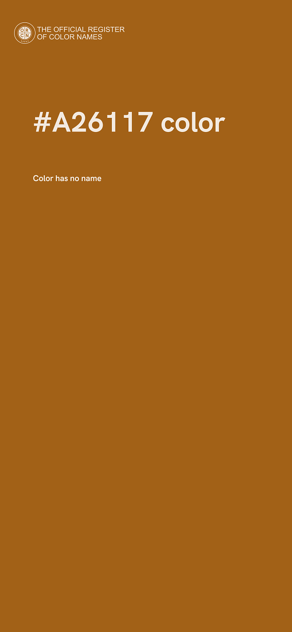 #A26117 color image