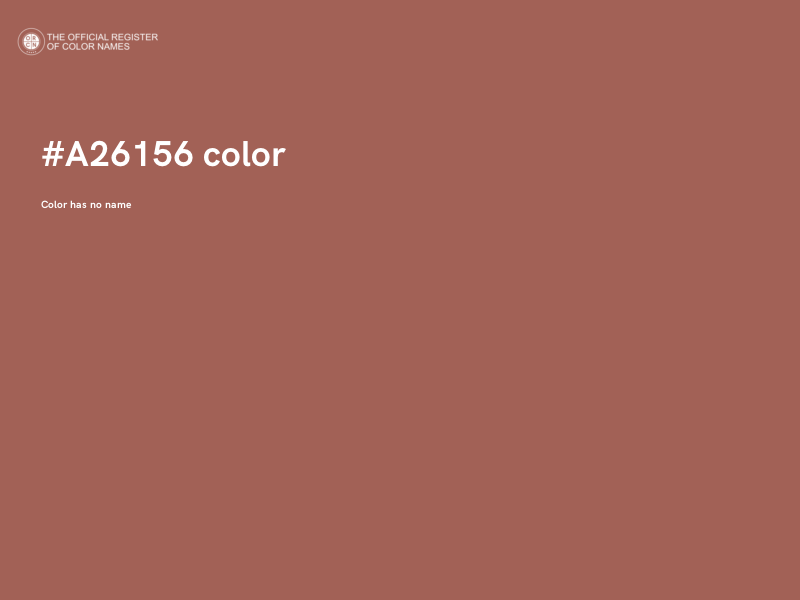 #A26156 color image