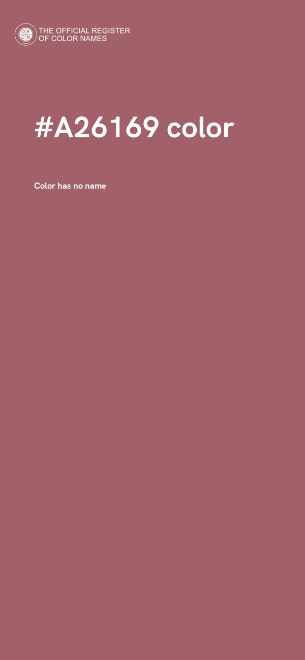 #A26169 color image