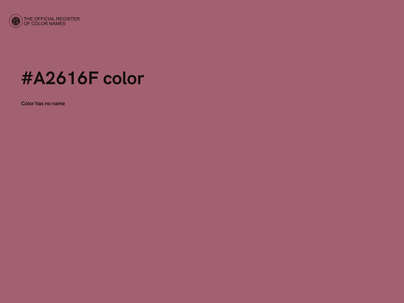 #A2616F color image
