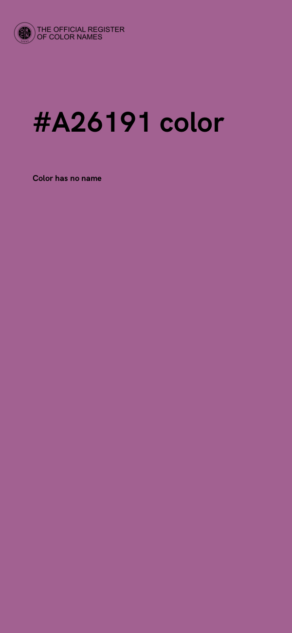 #A26191 color image