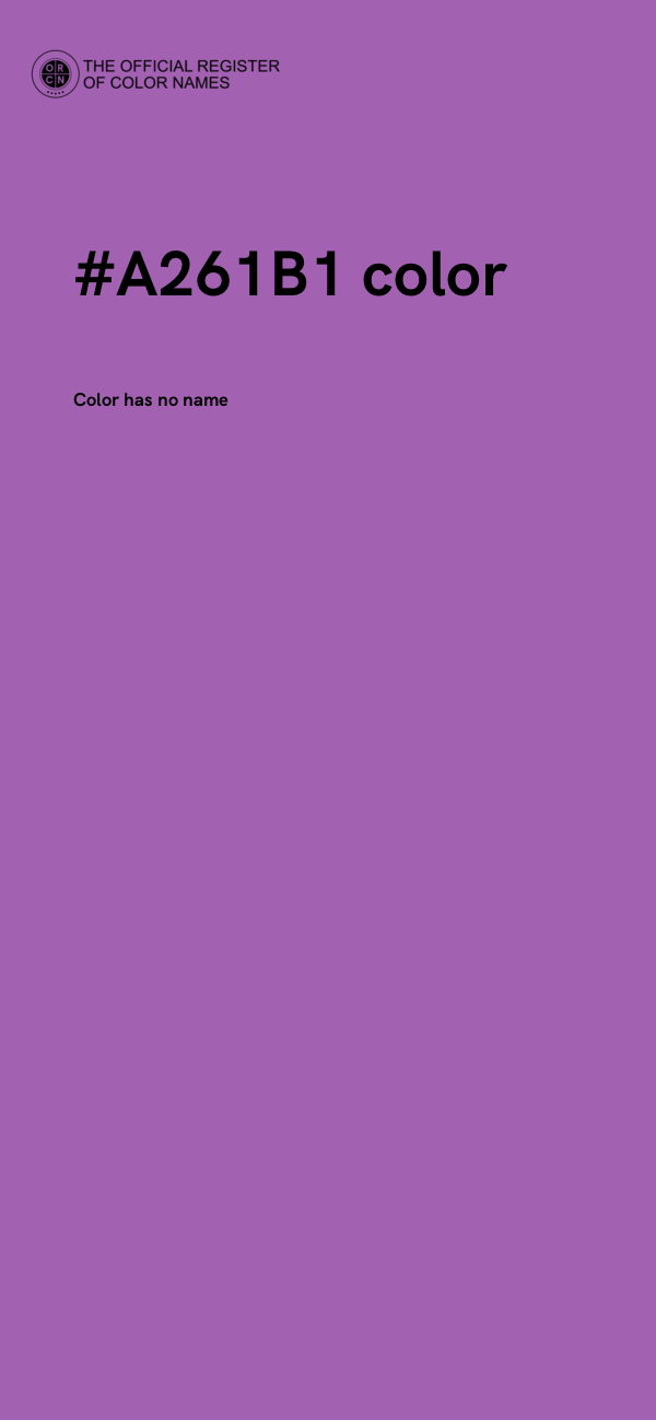 #A261B1 color image