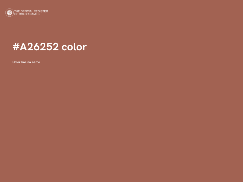 #A26252 color image