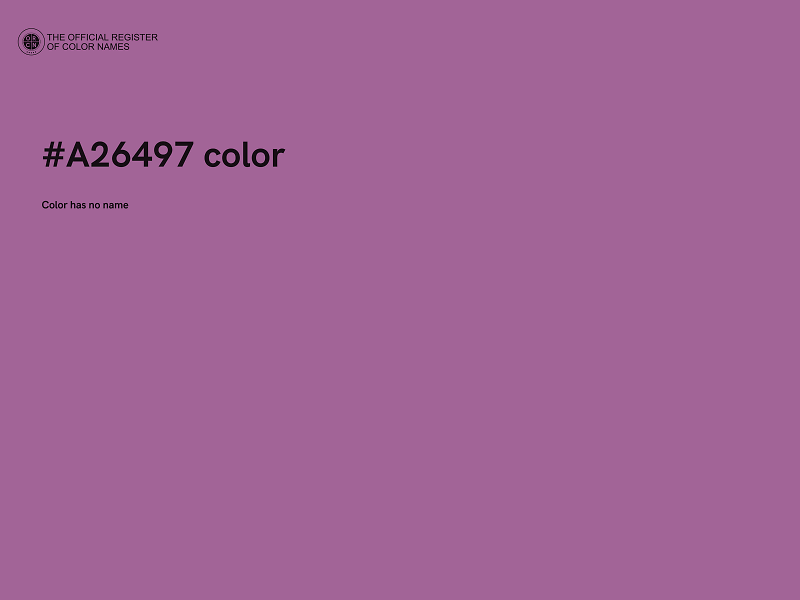 #A26497 color image