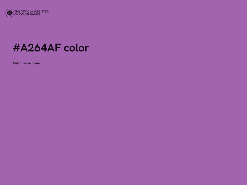 #A264AF color image