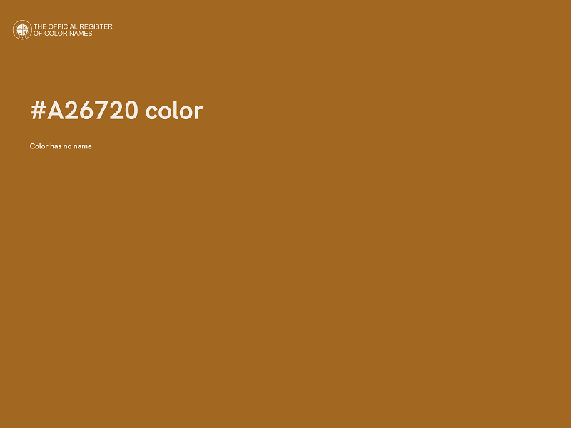#A26720 color image