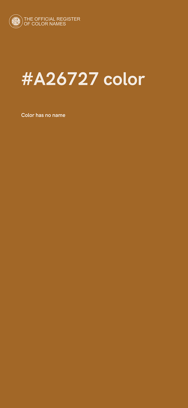 #A26727 color image