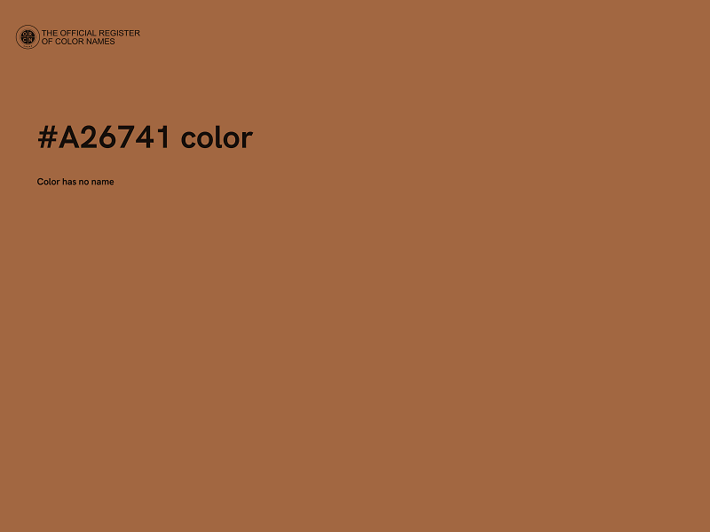 #A26741 color image