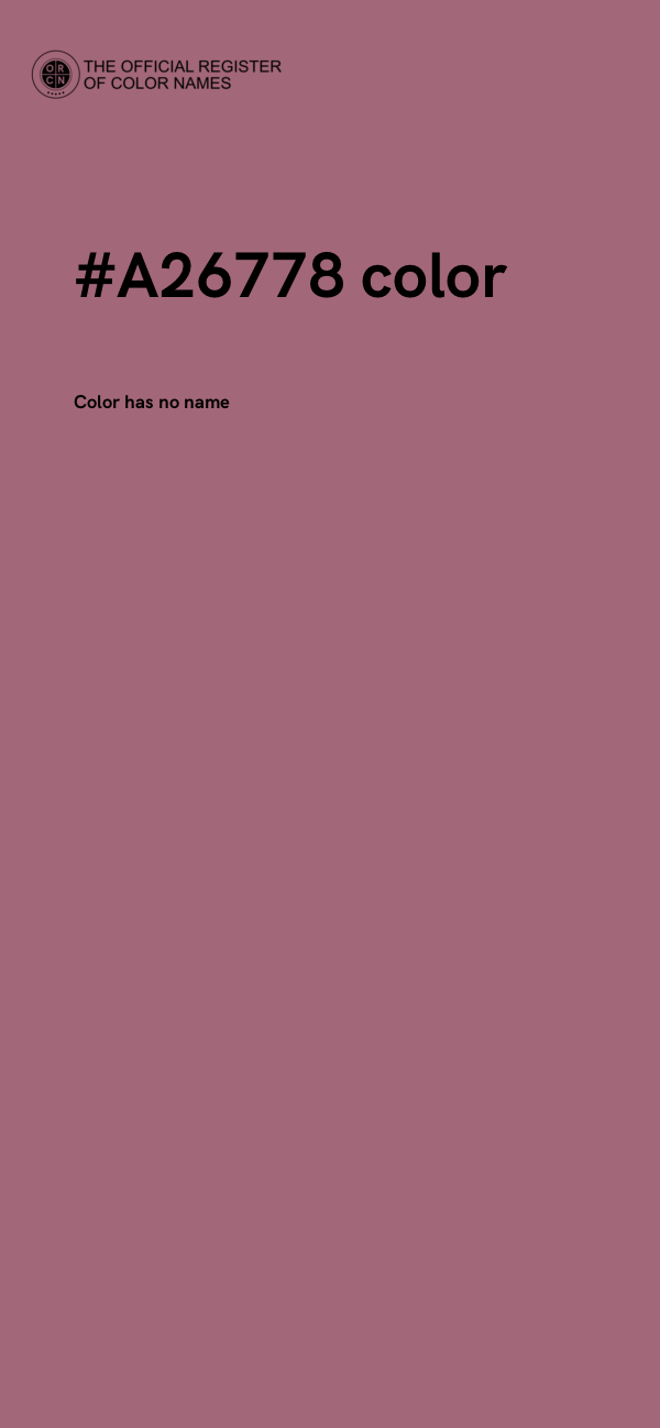 #A26778 color image
