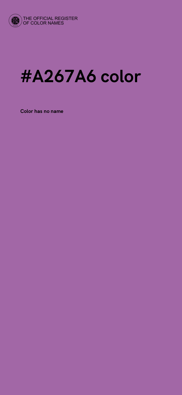 #A267A6 color image