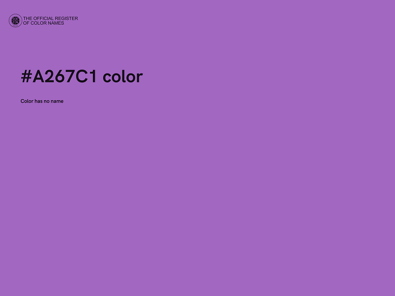 #A267C1 color image