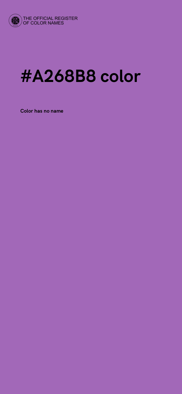 #A268B8 color image