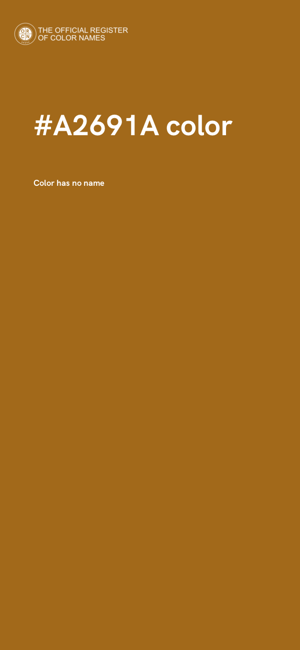 #A2691A color image