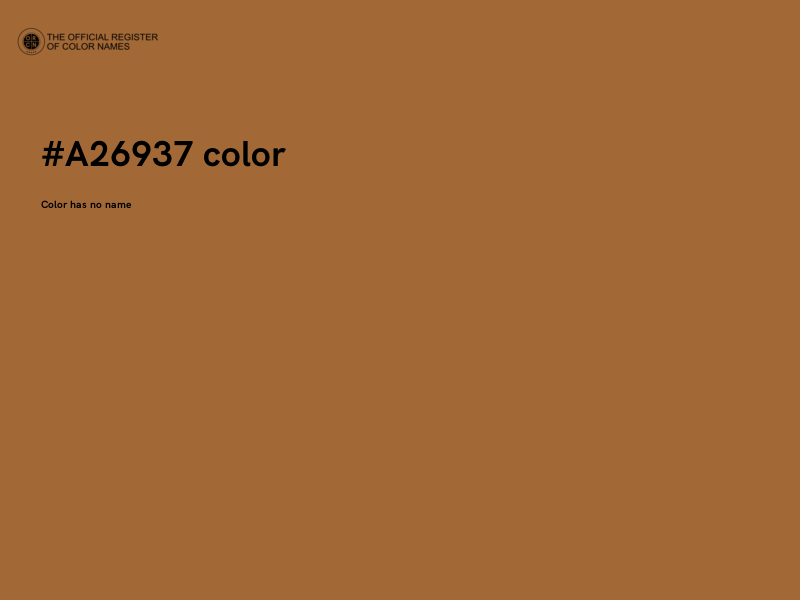 #A26937 color image