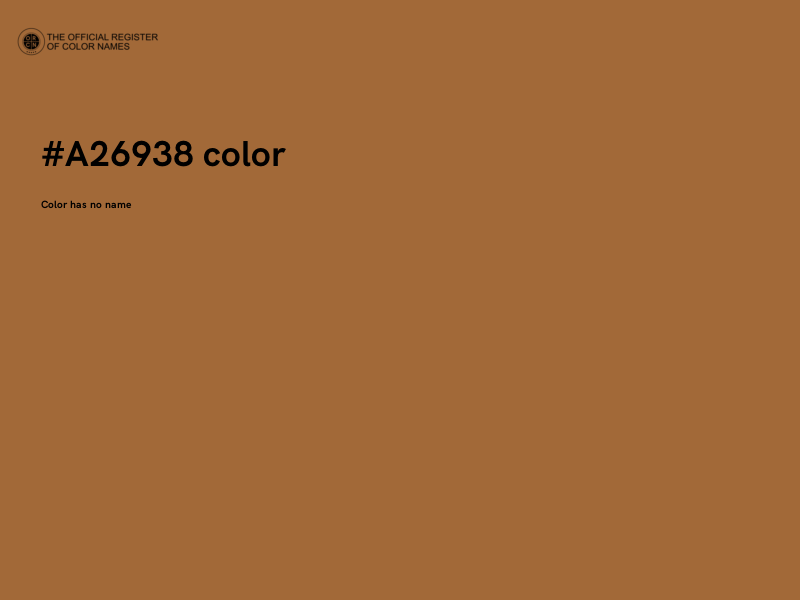 #A26938 color image