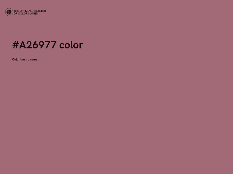 #A26977 color image