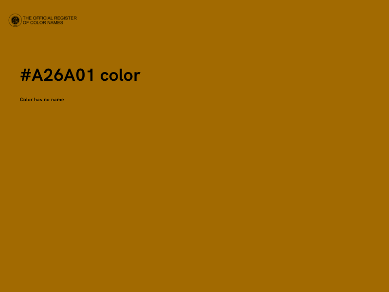 #A26A01 color image