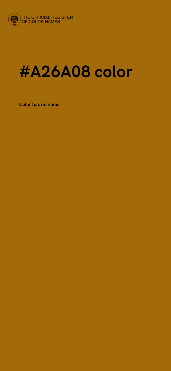 #A26A08 color image