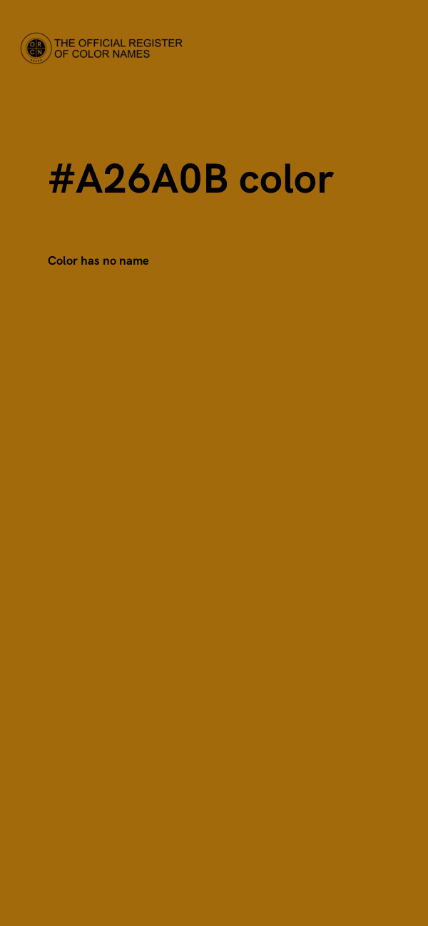#A26A0B color image