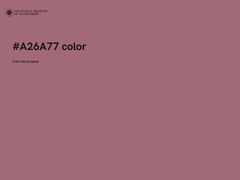 #A26A77 color image