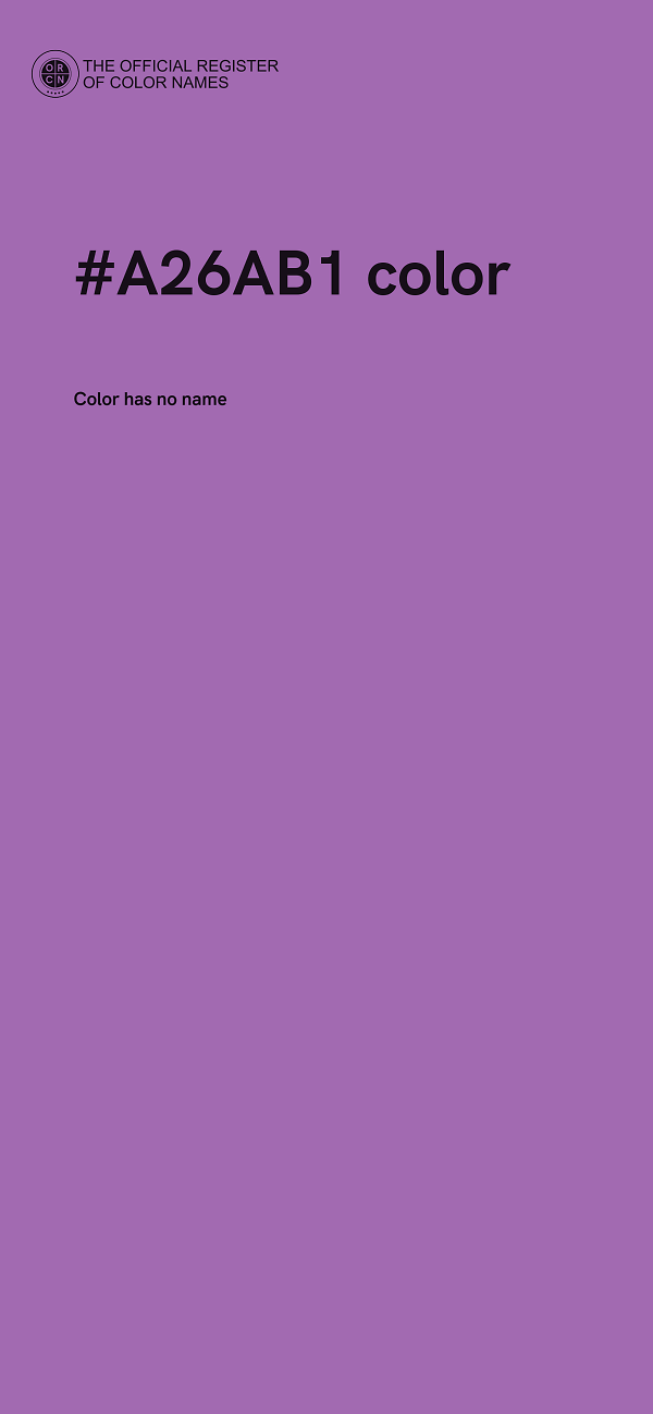 #A26AB1 color image