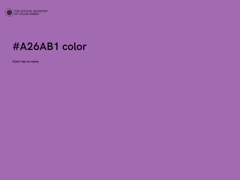 #A26AB1 color image