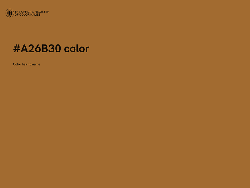 #A26B30 color image