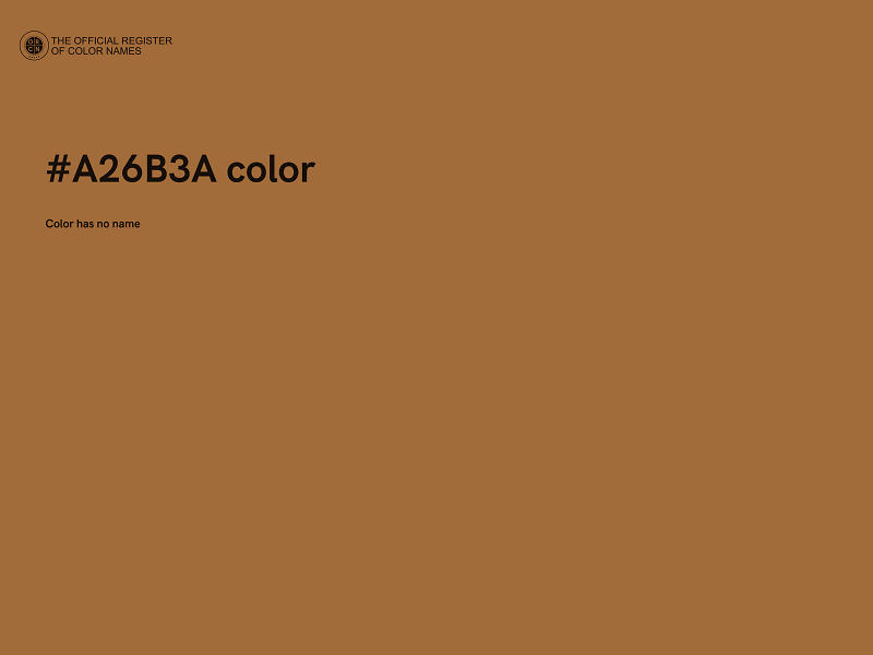 #A26B3A color image