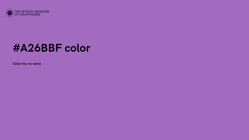 #A26BBF color image