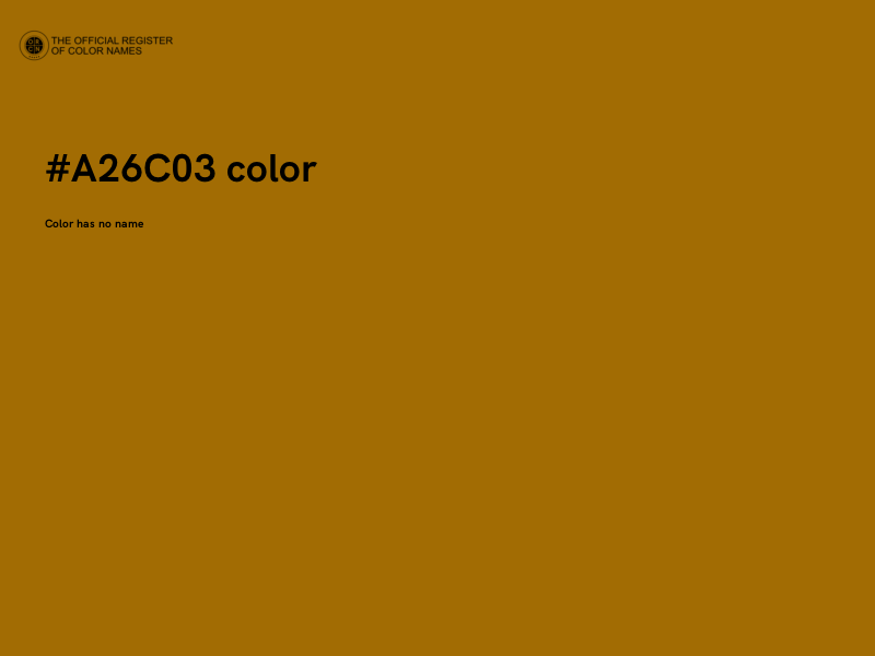 #A26C03 color image